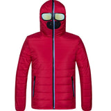 Winter Overcoat Hooded with Glasses Warm Jackets