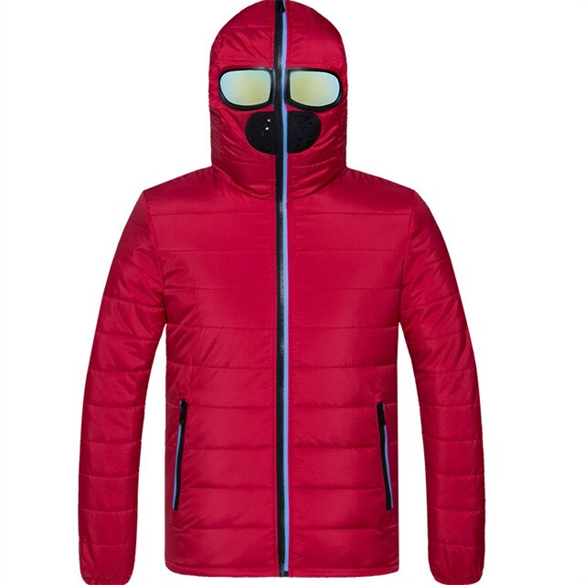 Winter Overcoat Hooded with Glasses Warm Jackets