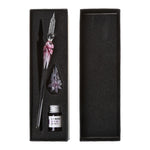 Handmade Art Crystal Floral Glass Dip Pen