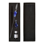 Handmade Art Crystal Floral Glass Dip Pen