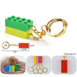5Pcs/set Color Random Key Ring Heart Blocks Building Blocks Accessories Keychain Model Kits Set DIY Toys for Kids Key