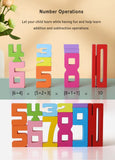 Wooden educational digital blocks