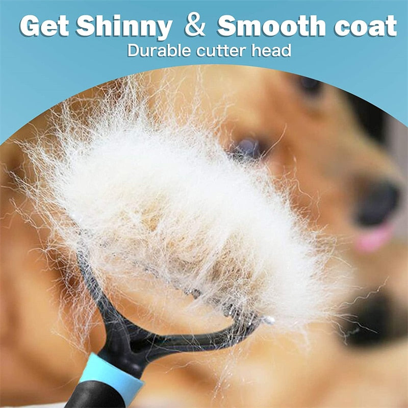 Dog Comb Cat Brush Professional Pet Deshedding Brush 2 Sided Dematting Rake Puppy Grooming