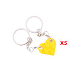 Key Ring Heart Blocks Building Blocks Accessories Keychain