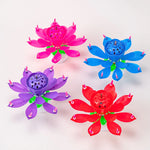 Music Candle Double Flower Blossoms Birthday Cake Flat Rotating Electronic
