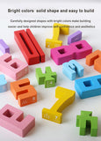 Wooden educational digital blocks