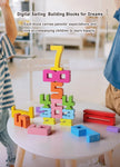 Wooden educational digital blocks