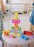 Wooden educational digital blocks