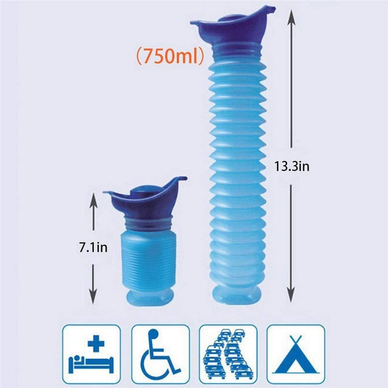 750ML Outdoor Portable Urine Bag Women Men Children Mini Toilet for Travel Camp Hiking Potty Children Training Foldable Ansblue