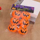 6pcs Mini Orange Black Halloween Portable Pumpkin Bucket