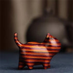 Handmade Sandalwood Hand Carved Wood Cat