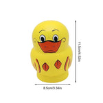 Yellow Duck Basswood Russian Dolls Children Birthday Gifts