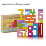 Wooden educational digital blocks