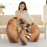 Hound Plush Creative Cushion 3D Dog Pillow Office