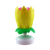 Creative Birthday Candles Music Candles Rotating Lotus Flower Candle