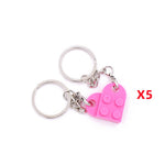 Key Ring Heart Blocks Building Blocks Accessories Keychain