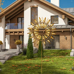 Garden Lawn  Unique Wind Collectors Magical Kinetic Metal Windmill Spinner Solar Wind Powered Catchers
