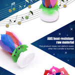 Creative Birthday Candles Music Candles Rotating Lotus Flower Candle