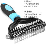 Dog Comb Cat Brush Professional Pet Deshedding Brush 2 Sided Dematting Rake Puppy Grooming