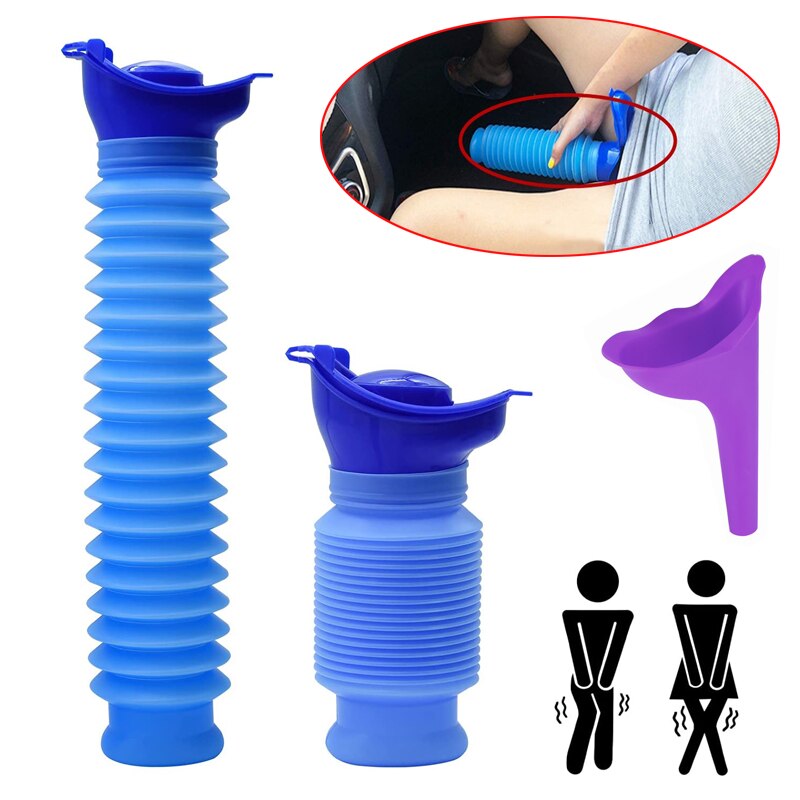 750ML Outdoor Portable Urine Bag Women Men Children Mini Toilet for Travel Camp Hiking Potty Children Training Foldable Ansblue