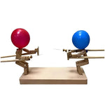 Balloon Bamboo Man Battle Wooden Fighter Game for 2 Players Kids