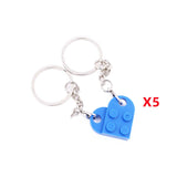 Key Ring Heart Blocks Building Blocks Accessories Keychain