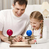 Balloon Bamboo Man Battle Wooden Fighter Game for 2 Players Kids