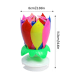 Creative Birthday Candles Music Candles Rotating Lotus Flower Candle