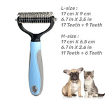 Dog Comb Cat Brush Professional Pet Deshedding Brush 2 Sided Dematting Rake Puppy Grooming