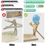 Balloon Bamboo Man Battle Wooden Fighter with Inflatable Head Fast