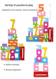 Wooden educational digital blocks