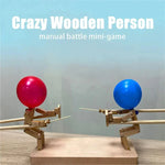 Balloon Bamboo Man Battle Wooden Fighter Game for 2 Players Kids