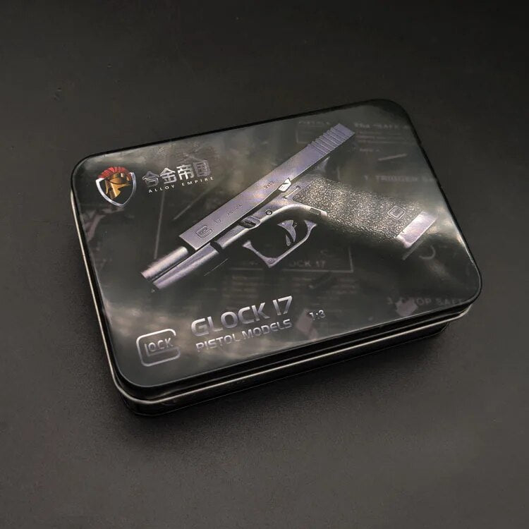 Mini Toy Gun Keychain Weapon Alloy Shell Ejection Free Assembly With Box