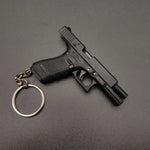 Mini Toy Gun Keychain Weapon Alloy Shell Ejection Free Assembly With Box