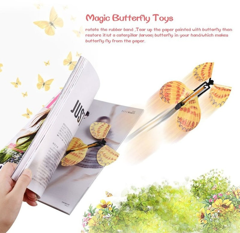 MAGIC BUTTERFLY FLYING CARD TOY