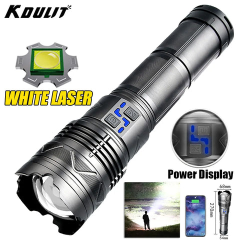 Powerful LED Flashlight Rechargeable Zoomable Torch