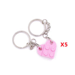 Key Ring Heart Blocks Building Blocks Accessories Keychain