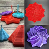 Fidget Star 3D Printed with Handles Fractal Fidget