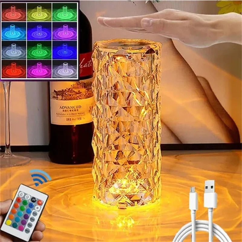 Crystal Rose Diamond Lamp