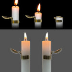 Gold Silver Automatic Candle Snuffer Fire Extinguisher Candle Flame Safely Wick Flame Extinguishing Clip for Home Indoor Outdoor