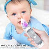 Baby Electric Nasal Aspirator Nose Suction Device with Food Grade Silicone Mouthpiece 3 Suction Modes and Soothing Music