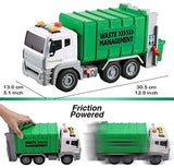 Garbage Truck Toy Friction-Powered Waste Management Recycling Truck