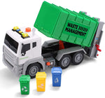 Garbage Truck Toy Friction-Powered Waste Management Recycling Truck
