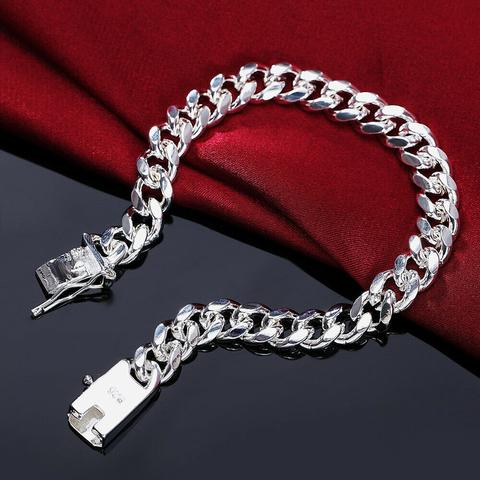 Fashion Silver Men Women Chain Bracelet