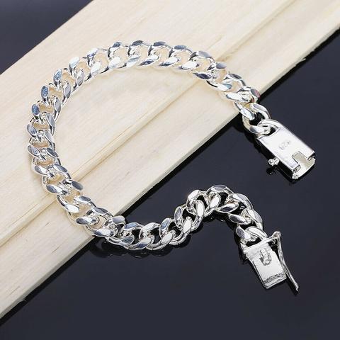 Fashion Silver Men Women Chain Bracelet