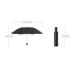 Reflective Stripe Reverse Led Light Automatic Umbrella