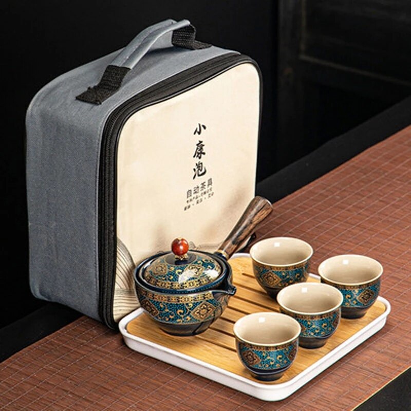 Portable Flower Exquisite Tea Set Ceramic Teapot Pot Cup