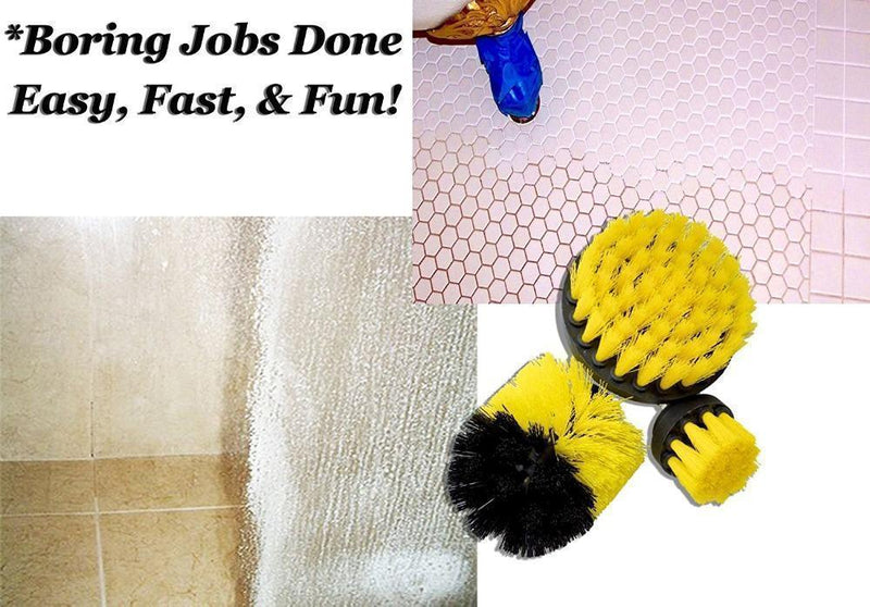 3pcs Power Scrubber Brush Set