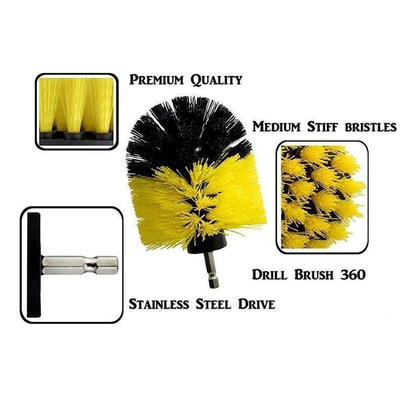 3pcs Power Scrubber Brush Set