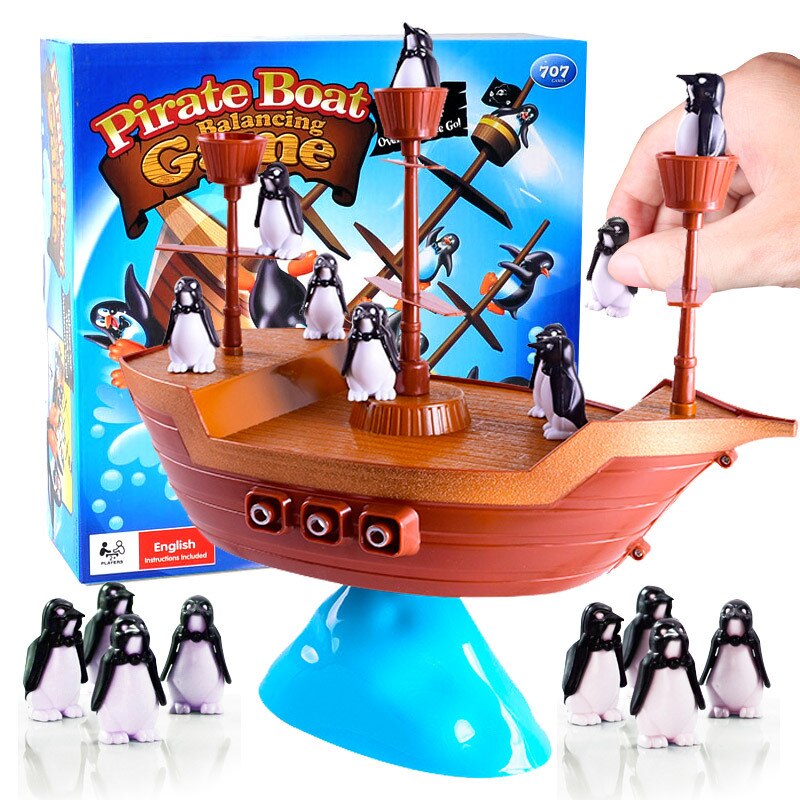 Pirate Boat Penguins Balancing Game